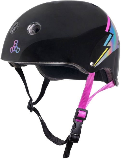 Kask Triple Eight Certified Sweatsaver S-M Black Hologram